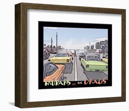 Mopars at the Drags-null-Framed Art Print