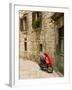 Moped in Alley, Sibenik, Croatia-Russell Young-Framed Premium Photographic Print