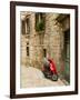 Moped in Alley, Sibenik, Croatia-Russell Young-Framed Photographic Print