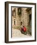 Moped in Alley, Sibenik, Croatia-Russell Young-Framed Photographic Print