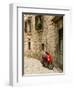 Moped in Alley, Sibenik, Croatia-Russell Young-Framed Photographic Print