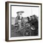 Moped in the 1950S (B/W Photo)-null-Framed Giclee Print
