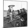 Moped in the 1950S (B/W Photo)-null-Mounted Giclee Print