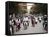 Mopeds Coming Towards Camera, Hanoi, Vietnam, Indochina, Southeast Asia, Asia-Purcell-Holmes-Framed Stretched Canvas