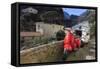 Mopeds Parked on a Narrow Street, Amalfi, Costiera Amalfitana (Amalfi Coast), Campania, Italy-Eleanor Scriven-Framed Stretched Canvas