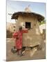 Mopti, A Bobo Man Beside His Millet Granary at a Bobo Village Near Mopti, Mali-Nigel Pavitt-Mounted Photographic Print