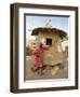 Mopti, A Bobo Man Beside His Millet Granary at a Bobo Village Near Mopti, Mali-Nigel Pavitt-Framed Photographic Print