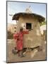 Mopti, A Bobo Man Beside His Millet Granary at a Bobo Village Near Mopti, Mali-Nigel Pavitt-Mounted Photographic Print