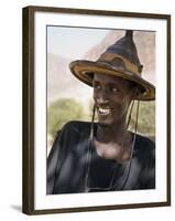 Mopti, A Fulani Man Wearing a Traditional Hat, Mali-Nigel Pavitt-Framed Photographic Print
