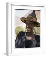 Mopti, A Fulani Man Wearing a Traditional Hat, Mali-Nigel Pavitt-Framed Photographic Print