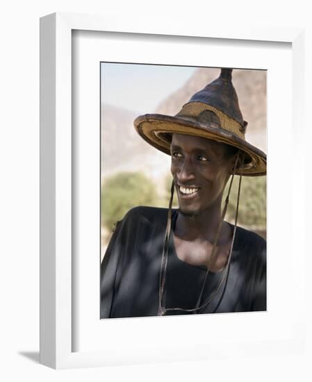 Mopti, A Fulani Man Wearing a Traditional Hat, Mali-Nigel Pavitt-Framed Photographic Print