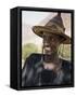 Mopti, A Fulani Man Wearing a Traditional Hat, Mali-Nigel Pavitt-Framed Stretched Canvas