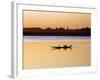 Mopti, at Sunset, a Boatman in a Pirogue Ferries Passengers across the Niger River to Mopti, Mali-Nigel Pavitt-Framed Photographic Print