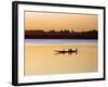 Mopti, at Sunset, a Boatman in a Pirogue Ferries Passengers across the Niger River to Mopti, Mali-Nigel Pavitt-Framed Photographic Print