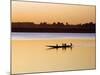 Mopti, at Sunset, a Boatman in a Pirogue Ferries Passengers across the Niger River to Mopti, Mali-Nigel Pavitt-Mounted Photographic Print