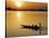 Mopti, at Sunset, a Boatman in a Pirogue Ferries Passengers across the Niger River to Mopti, Mali-Nigel Pavitt-Stretched Canvas