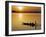 Mopti, at Sunset, a Boatman in a Pirogue Ferries Passengers across the Niger River to Mopti, Mali-Nigel Pavitt-Framed Premium Photographic Print