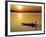 Mopti, at Sunset, a Boatman in a Pirogue Ferries Passengers across the Niger River to Mopti, Mali-Nigel Pavitt-Framed Photographic Print