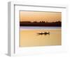 Mopti, at Sunset, a Boatman in a Pirogue Ferries Passengers across the Niger River to Mopti, Mali-Nigel Pavitt-Framed Photographic Print