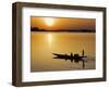 Mopti, at Sunset, a Boatman in a Pirogue Ferries Passengers across the Niger River to Mopti, Mali-Nigel Pavitt-Framed Photographic Print