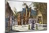 Mora, Cemetery on Island of Nuku Hiva, Marquesas Islands Archipelago-Adam Johann Von Krusenstern-Mounted Giclee Print