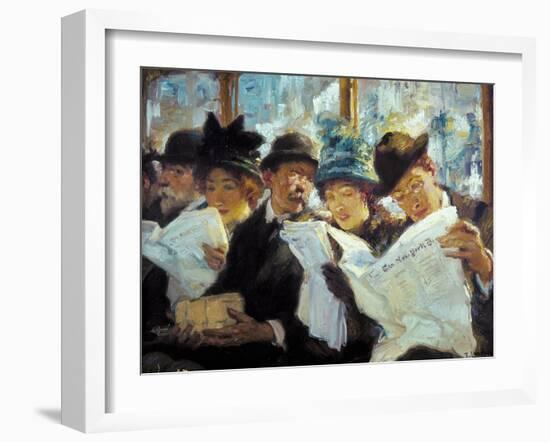 Mora: Morning News, C1912-Francis Luis Mora-Framed Giclee Print