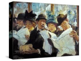 Mora: Morning News, C1912-Francis Luis Mora-Stretched Canvas