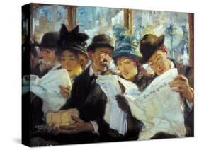 Mora: Morning News, C1912-Francis Luis Mora-Stretched Canvas