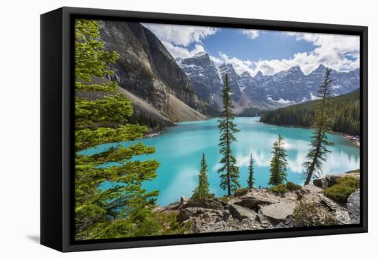 Moraine Lake and the Valley of the Ten Peaks, Banff National Park, UNESCO World Heritage Site, Cana-Frank Fell-Framed Stretched Canvas