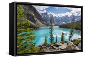 Moraine Lake and the Valley of the Ten Peaks, Banff National Park, UNESCO World Heritage Site, Cana-Frank Fell-Framed Stretched Canvas