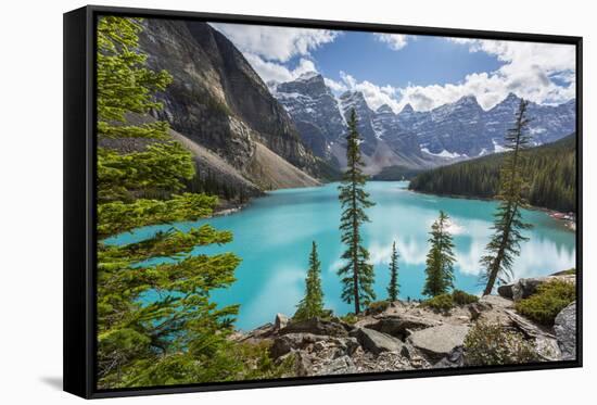 Moraine Lake and the Valley of the Ten Peaks, Banff National Park, UNESCO World Heritage Site, Cana-Frank Fell-Framed Stretched Canvas