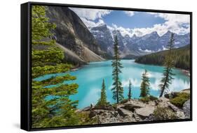 Moraine Lake and the Valley of the Ten Peaks, Banff National Park, UNESCO World Heritage Site, Cana-Frank Fell-Framed Stretched Canvas