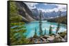 Moraine Lake and the Valley of the Ten Peaks, Banff National Park, UNESCO World Heritage Site, Cana-Frank Fell-Framed Stretched Canvas