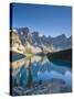 Moraine Lake and Valley of Peaks at Sunrise, Banff National Park, Alberta, Canada-Michele Falzone-Stretched Canvas