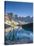 Moraine Lake and Valley of Peaks at Sunrise, Banff National Park, Alberta, Canada-Michele Falzone-Stretched Canvas