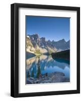 Moraine Lake and Valley of Peaks at Sunrise, Banff National Park, Alberta, Canada-Michele Falzone-Framed Photographic Print