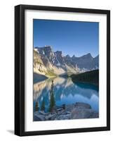 Moraine Lake and Valley of Peaks at Sunrise, Banff National Park, Alberta, Canada-Michele Falzone-Framed Photographic Print