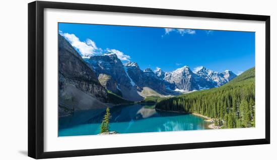 Moraine Lake at Banff National Park in the Canadian Rockies Near Lake Louise, Alberta, Canada-null-Framed Premium Photographic Print