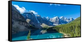 Moraine Lake at Banff National Park in the Canadian Rockies Near Lake Louise, Alberta, Canada-null-Framed Stretched Canvas