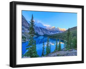 Moraine Lake at Sunrise-Olena Suvorova-Framed Photographic Print