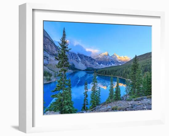 Moraine Lake at Sunrise-Olena Suvorova-Framed Photographic Print