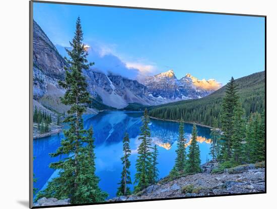 Moraine Lake at Sunrise-Olena Suvorova-Mounted Premium Photographic Print