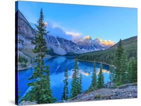 Moraine Lake at Sunrise-Olena Suvorova-Stretched Canvas