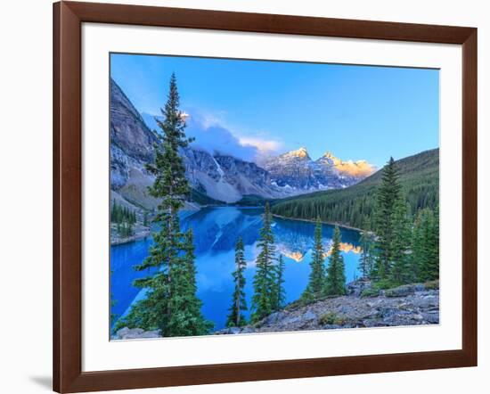 Moraine Lake at Sunrise-Olena Suvorova-Framed Photographic Print