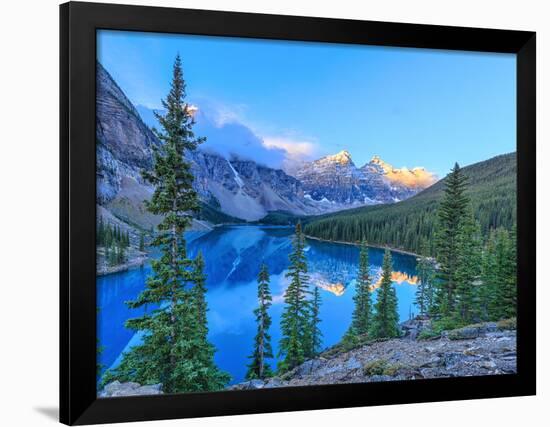 Moraine Lake at Sunrise-Olena Suvorova-Framed Photographic Print