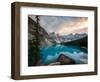 Moraine Lake at sunset in the Canadian Rockies, Banff National Park, UNESCO World Heritage Site, Al-Tyler Lillico-Framed Photographic Print