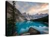 Moraine Lake at sunset in the Canadian Rockies, Banff National Park, UNESCO World Heritage Site, Al-Tyler Lillico-Stretched Canvas