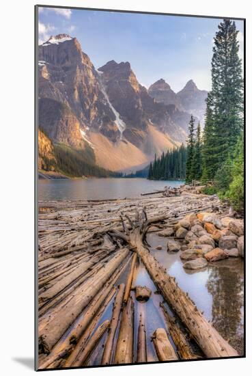 Moraine Lake, Glacial Lake in Banff National Park-Luis Leamus-Mounted Photographic Print