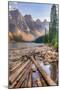 Moraine Lake, Glacial Lake in Banff National Park-Luis Leamus-Mounted Photographic Print