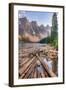 Moraine Lake, Glacial Lake in Banff National Park-Luis Leamus-Framed Photographic Print